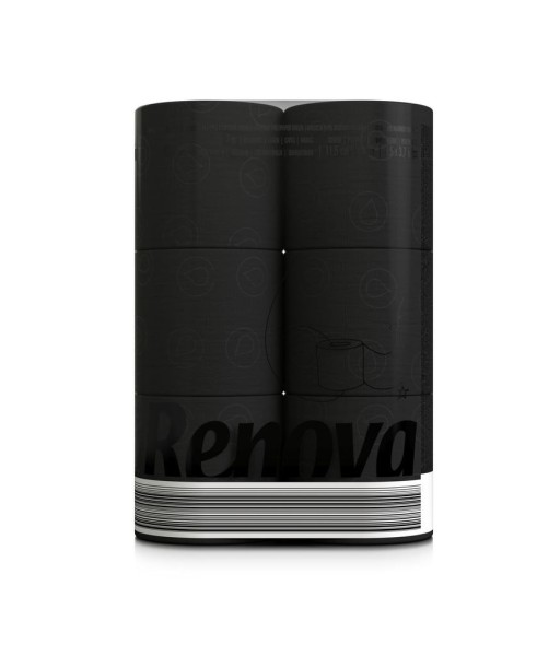 6er Pack schwarzes Toiletten Papier